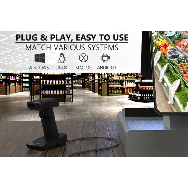 WCMI Wireless Barcode Scanner Hand Free Low Price bar Code Scanner Wireless Handheld Portable Direct Factory China Manufacture