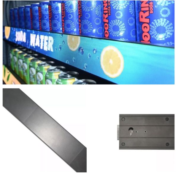 P1.25mm Shelf LED Display Waterproof 600X60X20mm Ultra Thin LED Screen