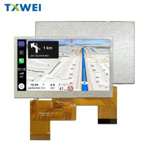 China 800*480 Pixels 4.3 Inch TFT LCD With 24 BIT RGB Interface And 1200cd/m2 Lumens Degrees on sale