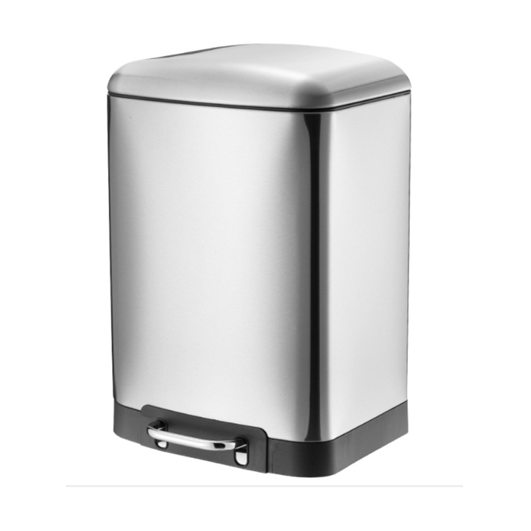 Retangle Office Hotel Trash Can With Foot Pedal Lid Opener Pressing Type