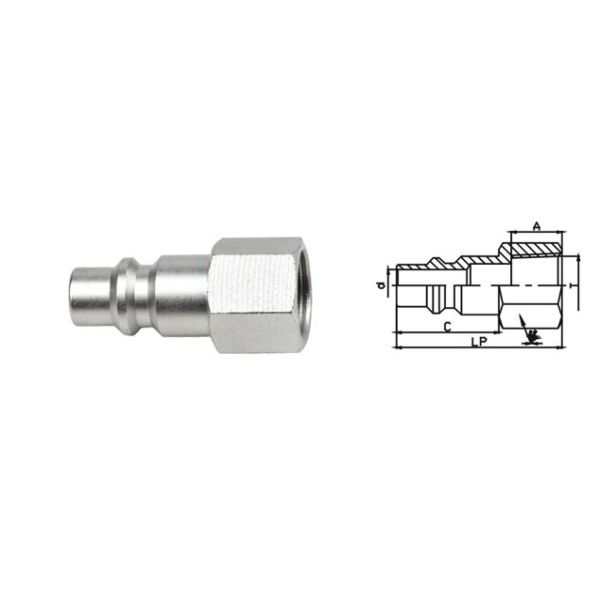 Durable Professional Pneumatic Push Fit Connectors 8.2 mm ISO 6150B Standard