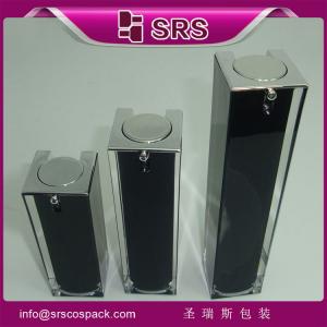 China square airless bottle for cream, SRS PACKAGING acrylic jars packaging for cosmetics on sale