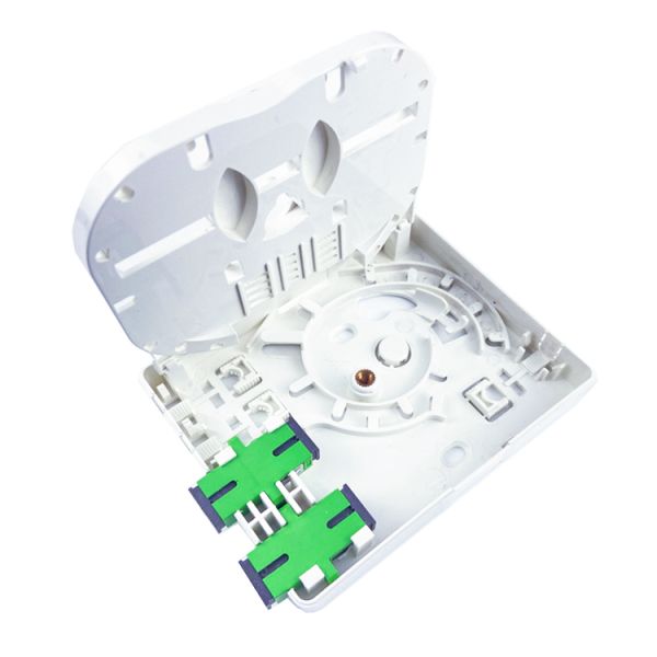 Indoor 2 Cores Plastic Fiber Optic Faceplate Socket Panel SC Connector Type for FTTH Network