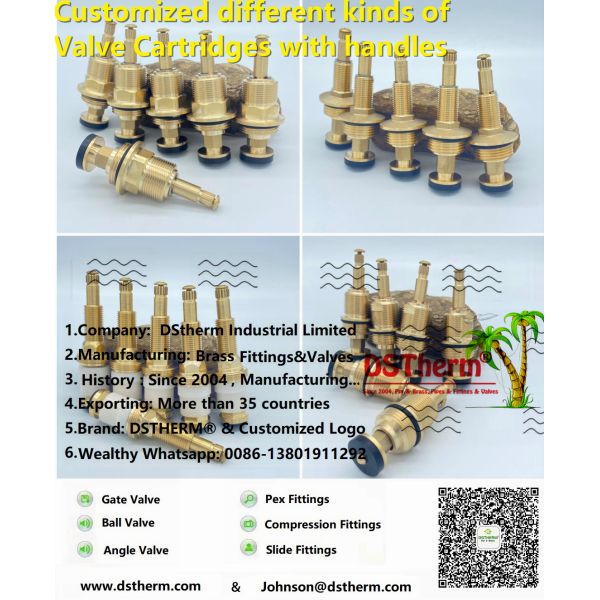 Customized Plumbing Stop Valve Cartridges Top Part With Plastic Cover