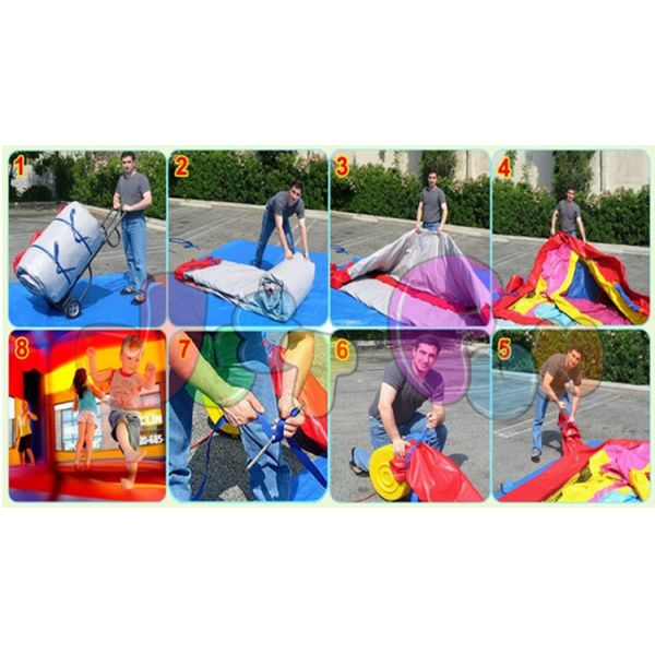 Awesome 46.5m Length Inflatable Obstacle Course Amazing With PVC Tarpaulin