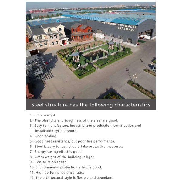 Large Prefab Steel Frame House Walls Gate Structural