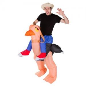 Best Ostrich Adult Inflatable Costumes , Blue Pink Inflatable Dinosaur Suit wholesale
