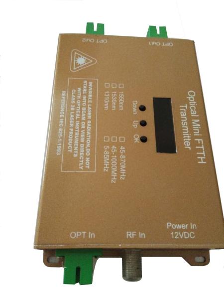 Cheap Two Output Port Mini Power Optical Transmitter 10mW 12mW With Automatic Monitoring System for sale