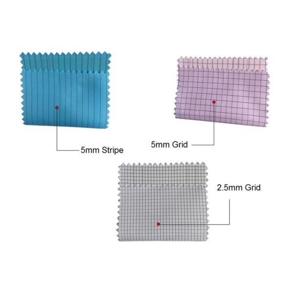 Dust Free ESD Fabric 5mm Stripe 100D X 100D Woven Twill For Workwear ESD Cap