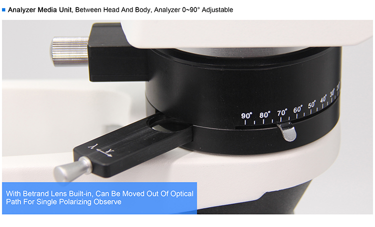 40 - 400x Center Adjustable Compound Light Microscope 110V - 240V With Full Polarizing Function