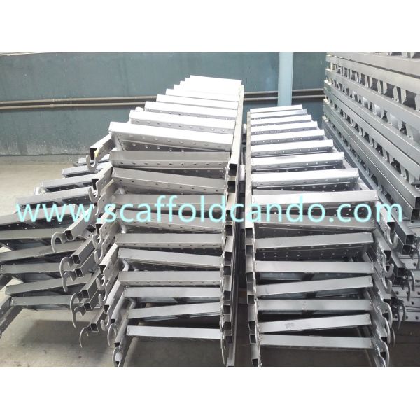 Good performance 1829*1725*2515mm 43.5mm hooks scaffolding steel 8 steps ladder, scaffolding galvanized stair case