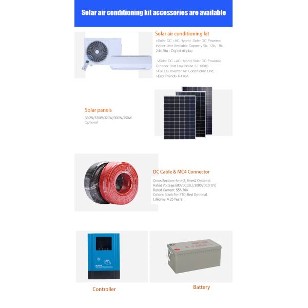 Home Portable Solar Air Conditioner Off Grid Household