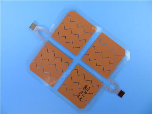 Cheap Double Layer Flexible PCB Built On Transparent PET with Immersion Gold and PI Stiffener for Automobile Sensor for sale