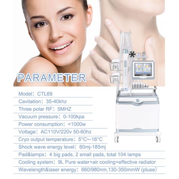 Multifunctional Cryolipolysis Slimming Machine 360 Fat Freeze Cavitation RF Slimming Machine