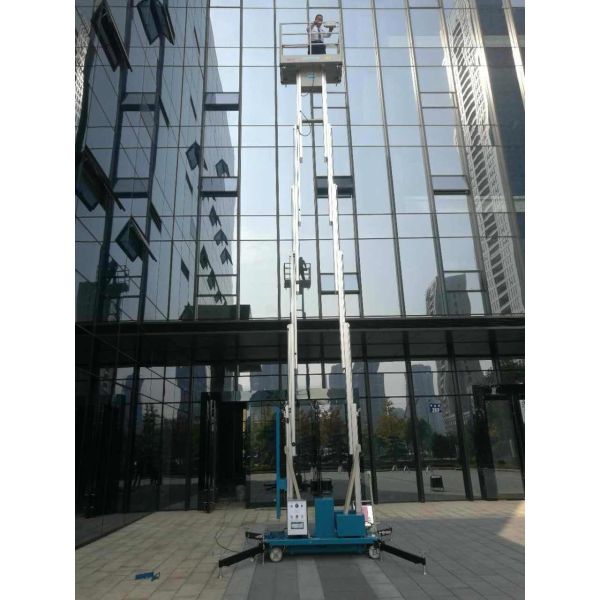 12 M Aluminum Alloy Double Mast Man lift Aerial Work Platform aerial platform lift