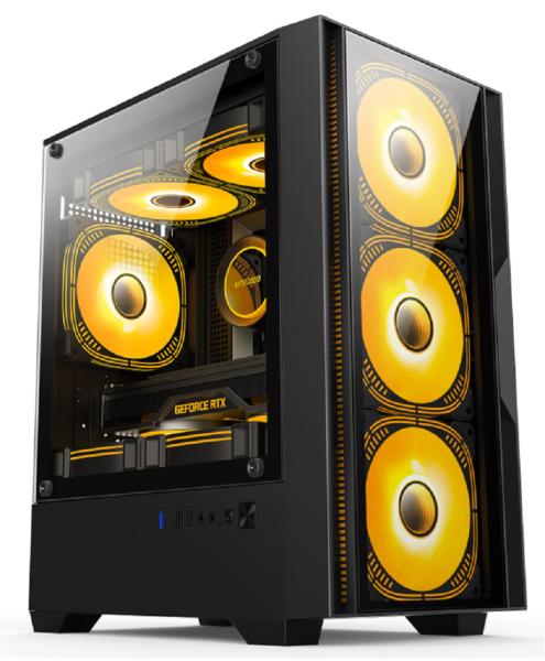 Cheap Compatible With M-ATX/ITX Motherboards Dual-mode Installation 5-fan Layout Panoramic Side Lighting Computer Case For Mid-range Gamers for sale