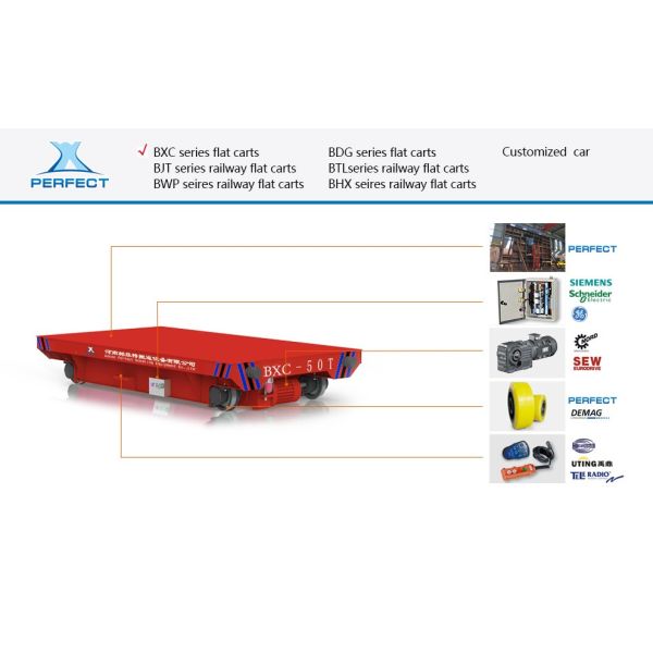 electric flat cart for machining assembly transport