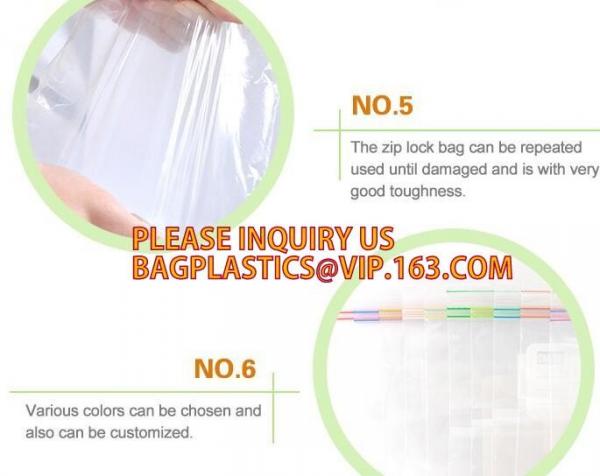 household LDPE Transparent reclosable bag in color box, PE food zipper lunch bags with color box, FDA Household use food
