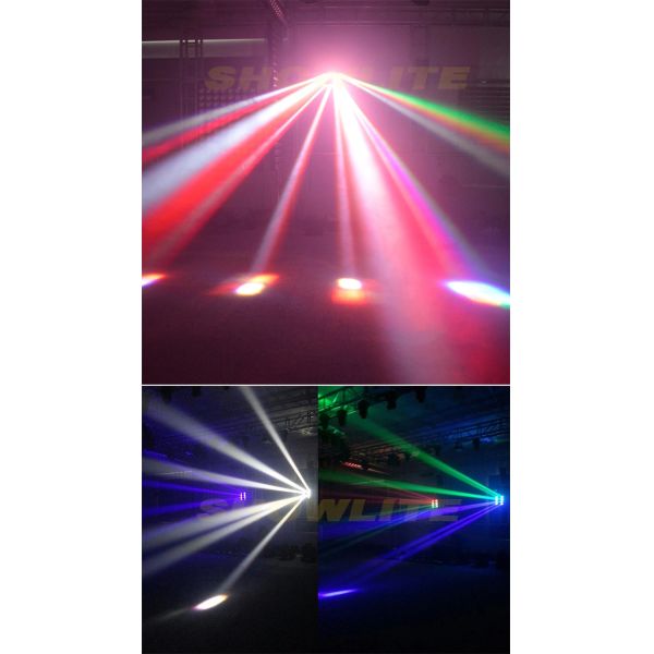 Eight Eyes Mini Spider Led Moving Head Light 12W RGBW Stage Sharpy Light led bar light DJ Bean color