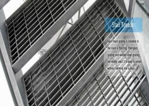 Different Type Metal Grate Stair Treads , High Strength Grating Stair Treads