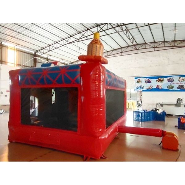 1000D Outdoor Bounce House Ferris Wheel Tickets Inflatable Bouncer Castle With Slide Combo