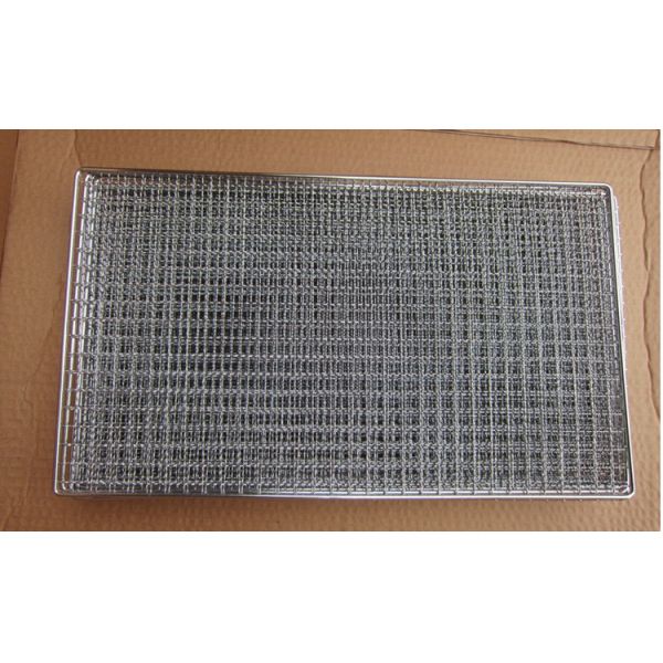 Uniform Weave Stainless Steel Bbq Grill Mesh Round Roast Net No Static Charge