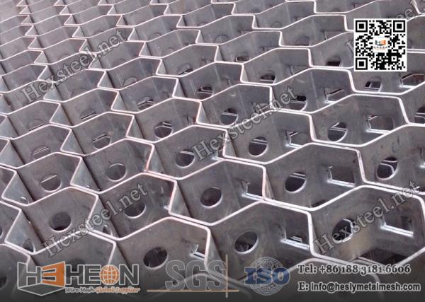 Cheap AISI304 Hexmesh Grating | 2" depth X 14gauge | 914X1050mm | China Hex mesh with Bonding Hole for sale