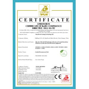 Wuxi Bewis Sensing Technology LLC Certifications