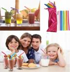 Anti-Cutting Mouth Flexible Silicone Straw Metal Straw With Silicon Tip Sleeve