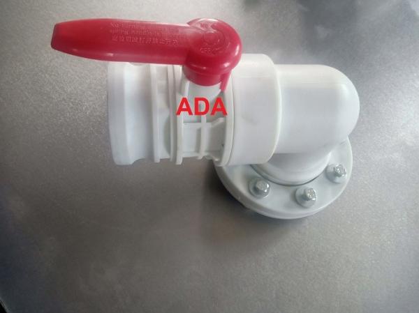 Cheap 3'' Butterfly Flexitank Valve L Shape Ibc Container Valves PP Material for sale