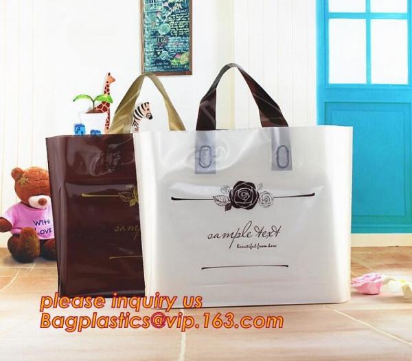 eco-friendly china factory supply poly soft loop handle carrier bags shopper bags,Factory custom eco hard soft loop hand