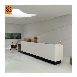 2Person Solid Surface Hotel Counter Table Regular Reception Station Desk