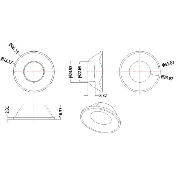 Waterproof PC LED Indoor Light Lens For Flashlight