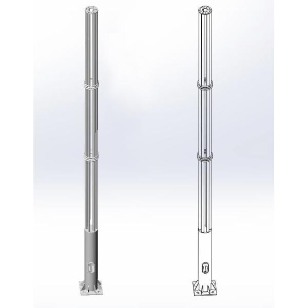 Q235 7m-12m Street Light Pole Foundation Galvanized 60m/s Wind Speed Anti Rust