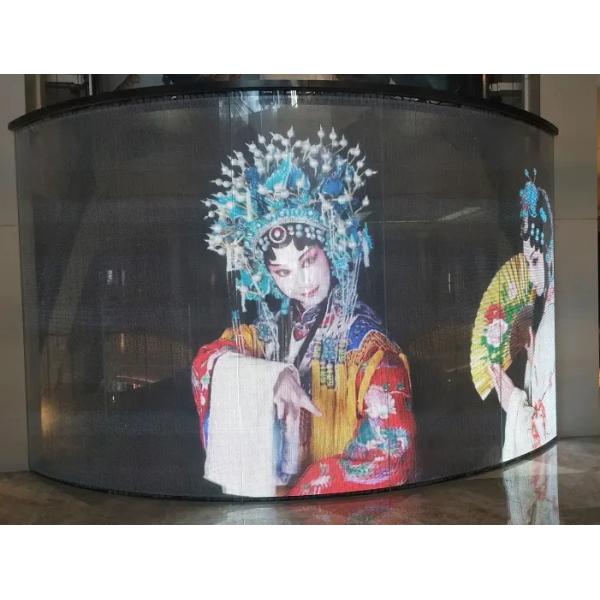 Indoor Adhesive Super Slim Transparent LED Screen Display P10 Flexible