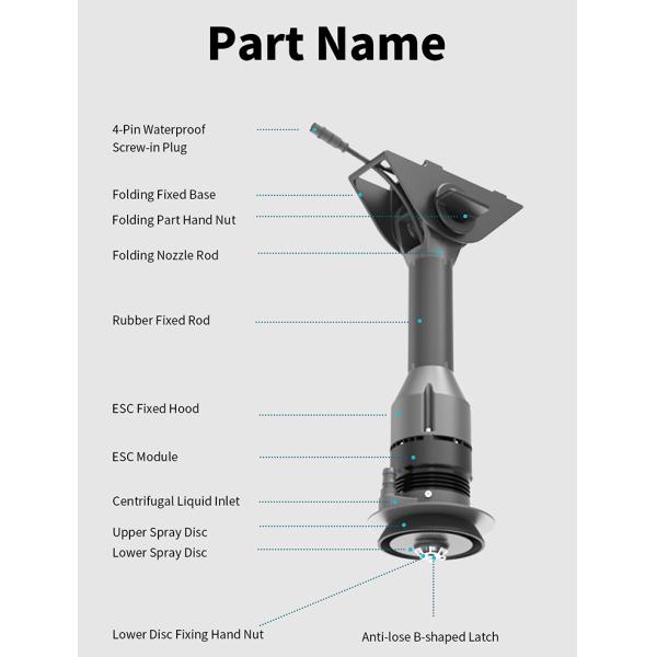 AGR Agriculture Drone Spare Parts New Type of Centrifugal Nozzle with Adjustable Angle CN12 Dual-Atomizing Centrifugal Nozzle