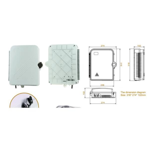 Ip55 24 Cores 3 In 24 Out Fiber Optic Distribution Box