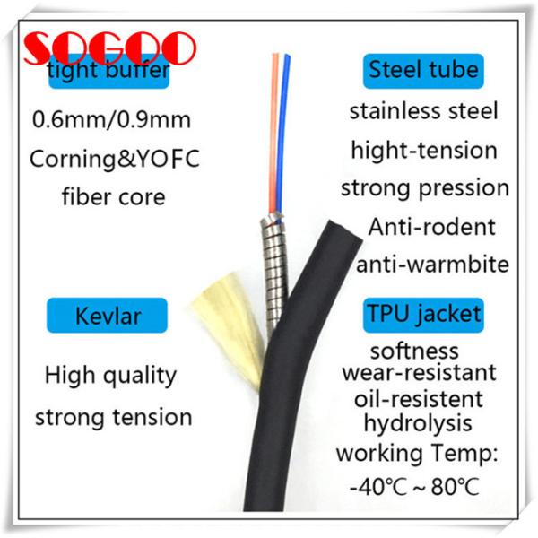 Fullaxs Armored Fiber Optic Duplex Patch Cord Outdoor 5G Telecom CPRI 1 - 100m for Ericsson