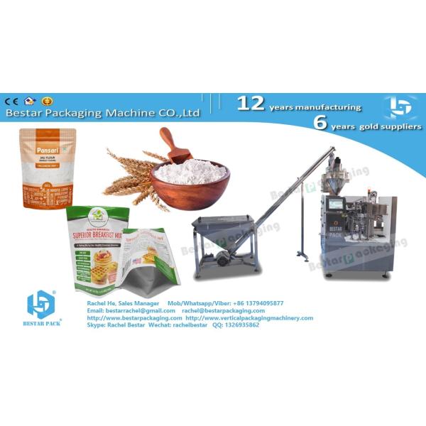 Bestar automatic doypack machine 8 stations for wheat flour 2kg zipper pouch