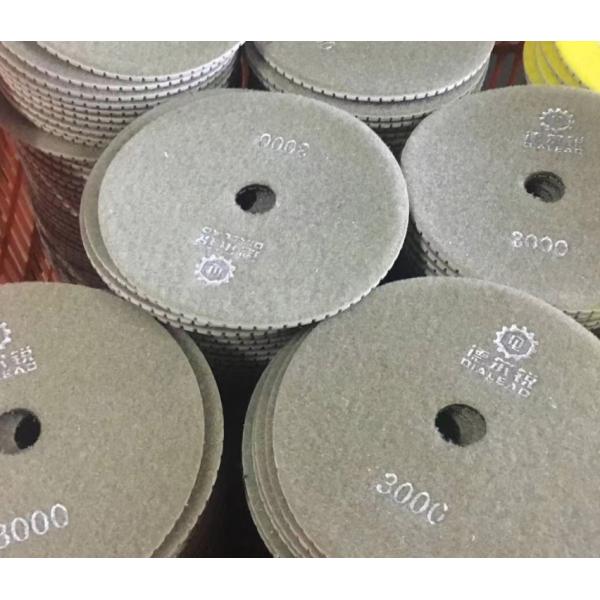 Black / White Buff Diamond Wet Polishing Pad Dia 100mm 125mm For Stone