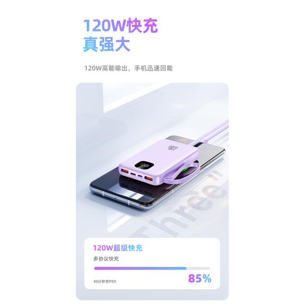 Durable 4 In1 Built In Cables 10000mAh Power Bank with Universal Socket Standard