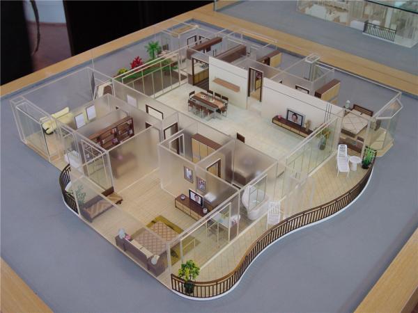 Cheap Interior House Plan 3D Model , Commercial Architectural Home Design 3d Models for sale