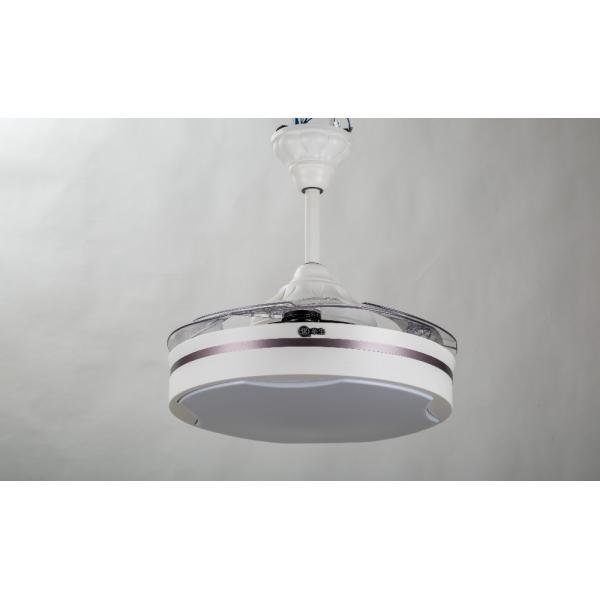 Bladeless 5250lm 70W 42 Inch Retractable Ceiling Fan Light With Remote Control