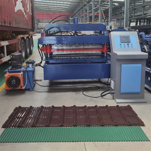 Steel Coil Trapezoidal Roof And Corrugated Roof Double Layer Roll Forming Machine