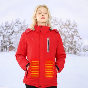 Best Red Fishing Heated Winter Clothes Women Electric Rechargeable Heating Jacket For Winter wholesale