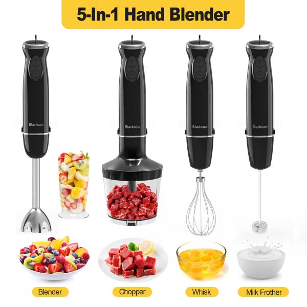 Cheap 5 In 1 Multi Function Hand Blender SS Housing 2 Speeds Variable Speed Control for sale