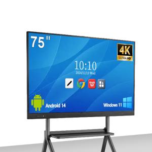 China Touch Interactive Flat Panel 4K LCD Digital Interactive Touch Panel For Schools Teaching on sale