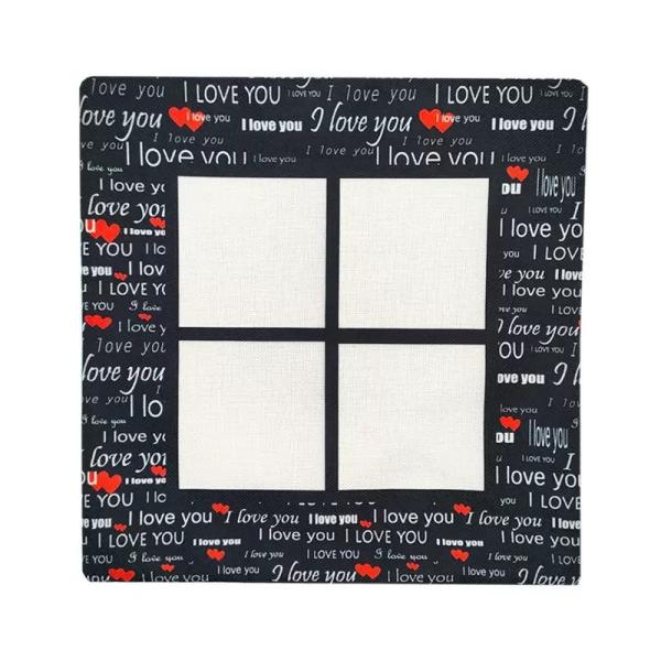 Custom Lovers Linen Sublimation Pillow Cover 4 Panel Sublimation Pillow Case