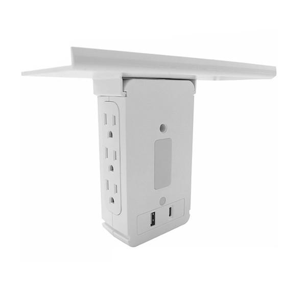 Cheap Wall Power Socket with Surge Protector ETL cETL Passed 6 Outlets Type A Typa C Automatic Night Light for sale