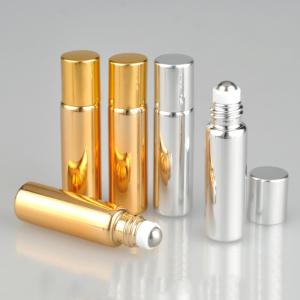 10ml 6ml Empty Aromatherapy Roller Bottles Silver Coating Anti UV